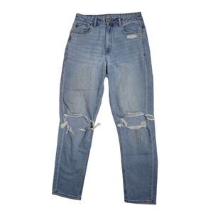 AMERICAN EAGLE distressed‎ denim high waist grunge mom jeans 4